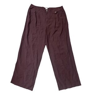A New Day Wide Leg High Rise Trousers Pants Chocolate Brown‎ Women's SIZE 16
